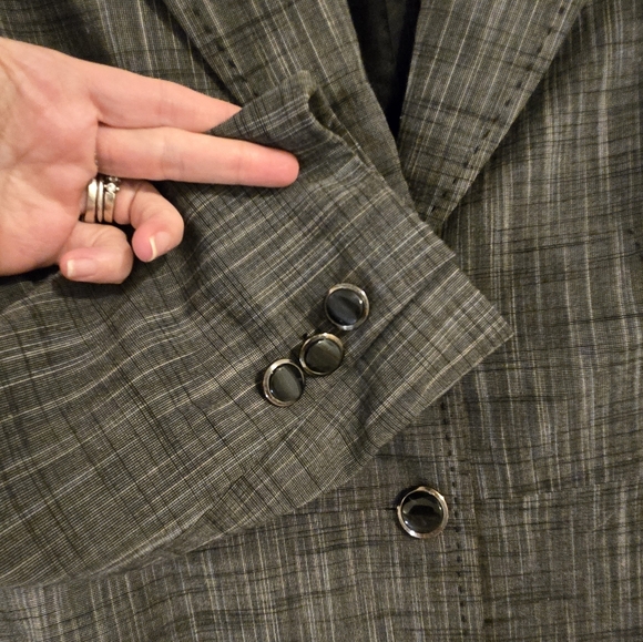 ANTONIO MELANI Charcoal Checkered Jacket - Picture 8 of 11
